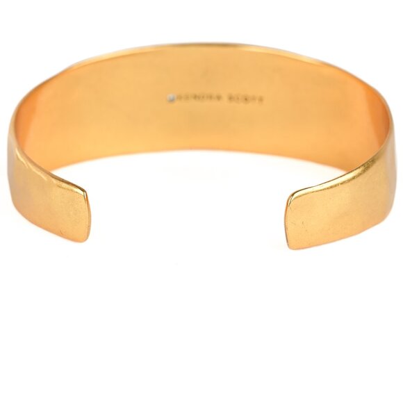 Kendra Scott Anna 14K Gold-plated Cuff Bracelet, Statement Bracelet Black Pyrite - Picture 12 of 12